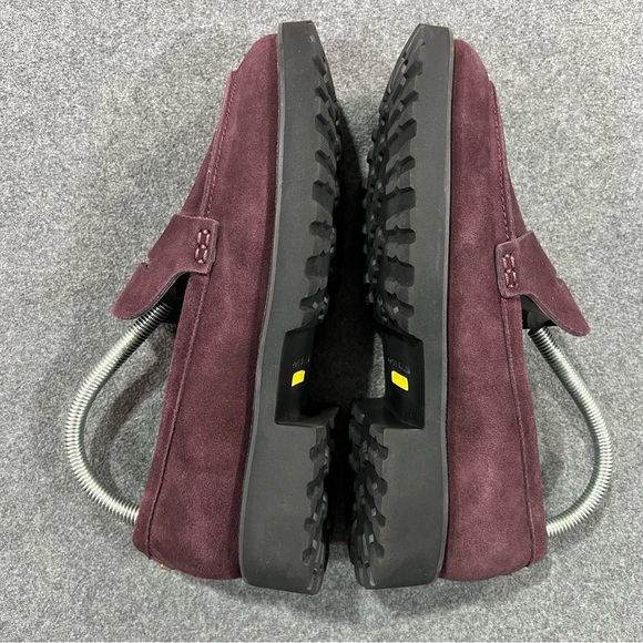 Cole Haan Burgundy Suede Loafers - Picture 4 of 9